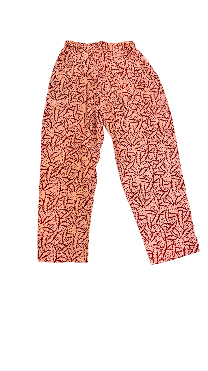 Bagh print pure cotton Nyra cut set- Free size(inner Margin upto 5XL)-Peach